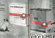 PUBLICITE ADVERTISING  1963   COSTE   cuisinière à mazout  (2 pages)