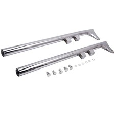 36” Fishtail Exhaust Pipe Slip On Mufflers for Harley Touring Roadking 95-16 new