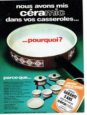 Publicité Advertising  088  1975   casseroles  poeles Céramic  Sitram -Inox