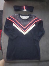 Robe pull marine à chevrons +