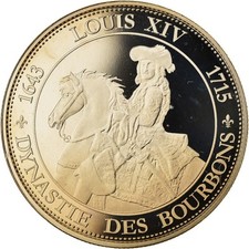 [#4385] Frankreich, Medaille, Les rois de France, Louis XIV, History, UNZ+