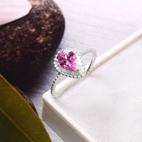 Bague saphir rose - bague,