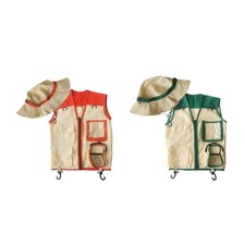 Ensemble D'Explorateur pour Enfants Veste à Poches et Chapeau Costume  Aventure