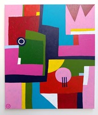 Tableau abstrait SIMPLY Art contemporain 2025 géométrie minimalisme cubisme