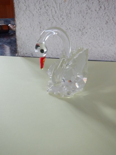 Cygne cristal bec rouge - ,