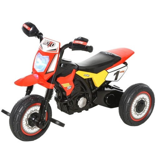 Homcom tricycle enfant - tricycle, rouge