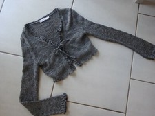 VESTE gilet gris  femme CACHE CACHE"   taille 1 TBE