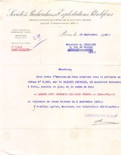 1929 SOCIETE DE RECHERCHE ET D EXPLOITATIONS PETROLIFERES A PARIS - M. RIGOL