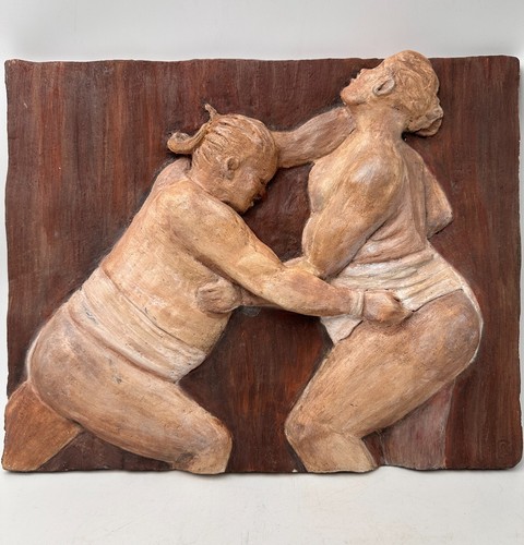Rikishi sumotori bas relief - ,