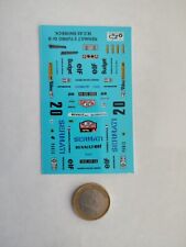 DECALCOMANIE DECALS RENAULT 5 TURBO GRB MC 1983 SNOBECK 1/43 decals43.com