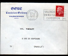 VALENCIENNES (59) COUTELLERIE ORFEVRERIE "GOUT Coutelier-Orfevre" Voyagée en1970