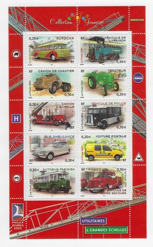 Planche timbres véhicules - planche,