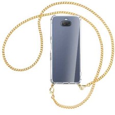 Collier pour Sony Xperia 10 chaîne en métal (O) Etui Coque antichoc avec cordon