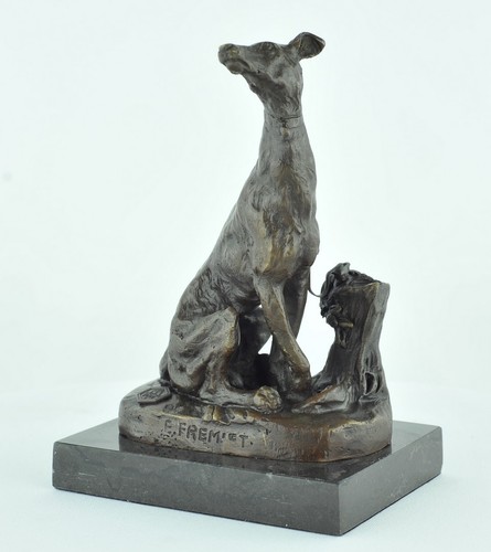 Statue sculpture chien chasse - sculpture,