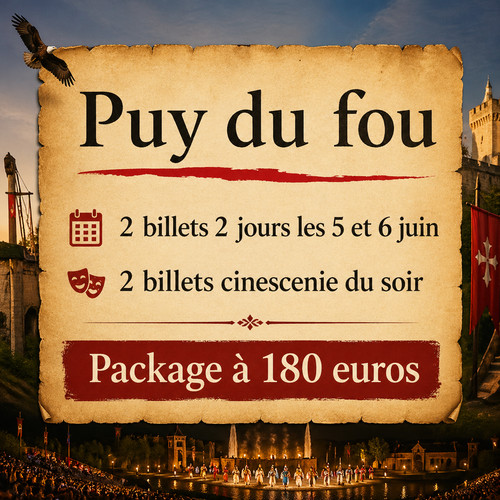 Entrées puy fou - du, +