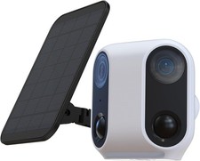 Caméra Surveillance Ext WiFi sans Fil, Solaire, Double Objectif,160°,Virtavo