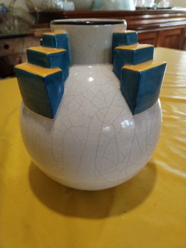 Vase craquelé art deco - art,