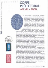 Document philatélique 1er jour 14- 2000 Corps Préfectoral