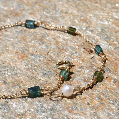 Bracelet tourmaline bleue - tourmaline, /