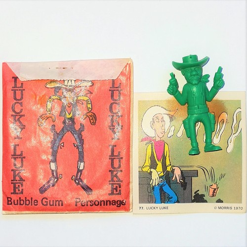 Lucky luke figurine monochrome - luke,