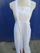 Tablier N°41 ancien blanc d'école   état d'usage