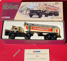 CORGI SERIE LIMITEE HERITAGE #70001 CAMION BERLIET TLR8 CHAMBOURCY NEUF + BOITE