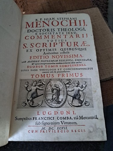 Livre ancien 1697 menocchius - livre,