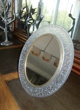 ANCIEN MIROIR OVALE A POSER