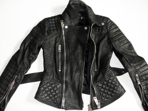 Blouson moto femme - , noir