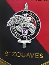 FANION  (CANNETILLE)  CENTRE ENTRAINEMENT DES COMMANDOS LE CEC 9° ZOUAVES
