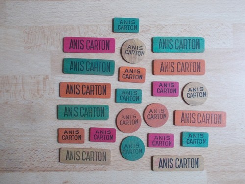 Jetons cartes en bois - 22,