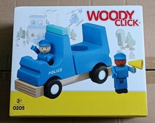 Set 0205 Woody Click Voiture de Police Janod A-14 no Construx Pompiers 