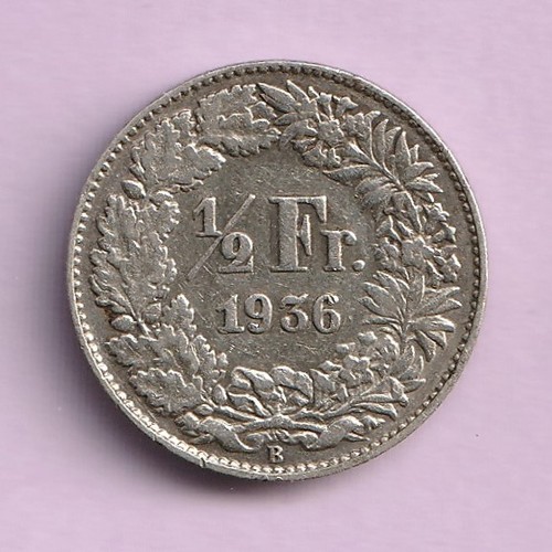 Franc argent suisse - 1/2,