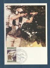 ANDORRE  carte  Jeux Olympiques de Montréal  Ball Trap  1976