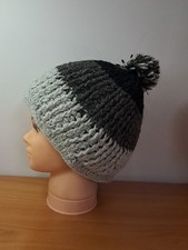 Bonnet Tu Adulte  Mixte Pompon Hiver Tricoté Main Thermique Ski 100%laine Népal
