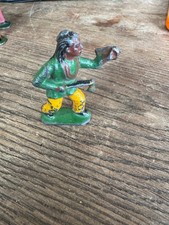 FIGURINE INDIEN TOMAWAK HR HENRY ROGER PLOMB CREUX 1930