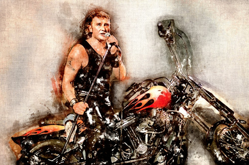 Johnny hallyday moto concert - johnny,