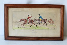 Cadre pitchpin à filets  Gravure Cavaliers aux chevaux