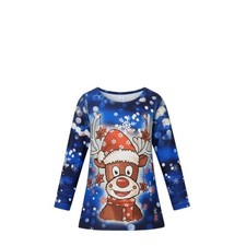 NEUF Tunique FILLE Noël bleu