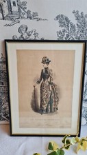 ANCIENNE GRAVURE  LITHO LA TOILETTE MODERNE SOUS CADRE