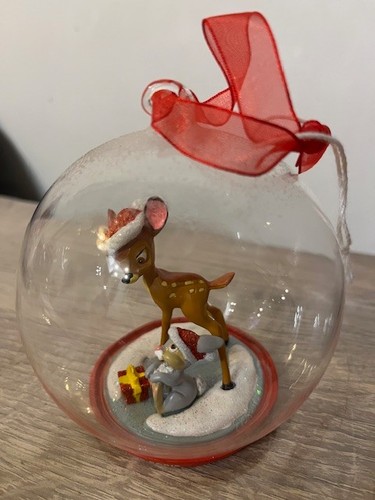 Boule noël verre bambi - de,