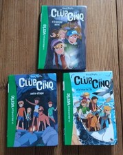 lot 3 livres Le CLUB des CINQ Junior - collection la BIBLIOTHEQUE Verte 6/8 ans