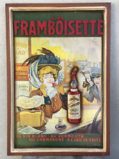 panneau publicitaire bois la Framboisette reproduction  déco cuisine bar