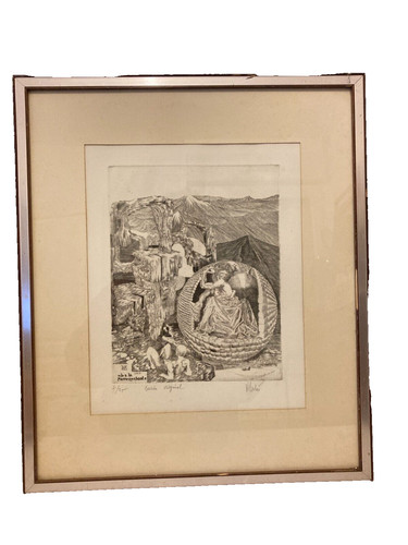 Lithographie burin originale - burin,