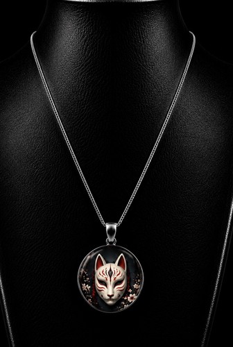 Collier masque kitsune - collier,