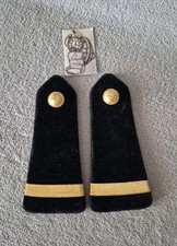 Paire d'épaulettes du génie velours grade sous lieutenant