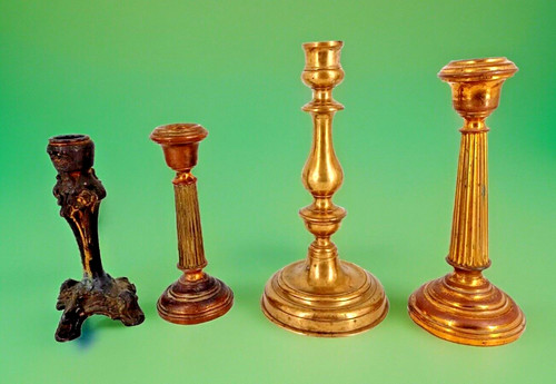 Lot bougeoirs anciens - lot,