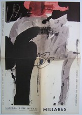 MANOLO MILLARES  - Carton d invitation Affiche - 1966