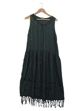 GoodBuy Robe Longue Femme Verte Bohème Été Coton