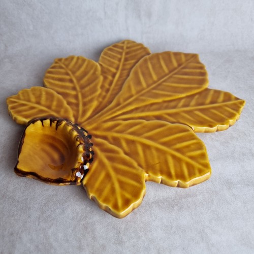 Plat barbotine feuille - barbotine,